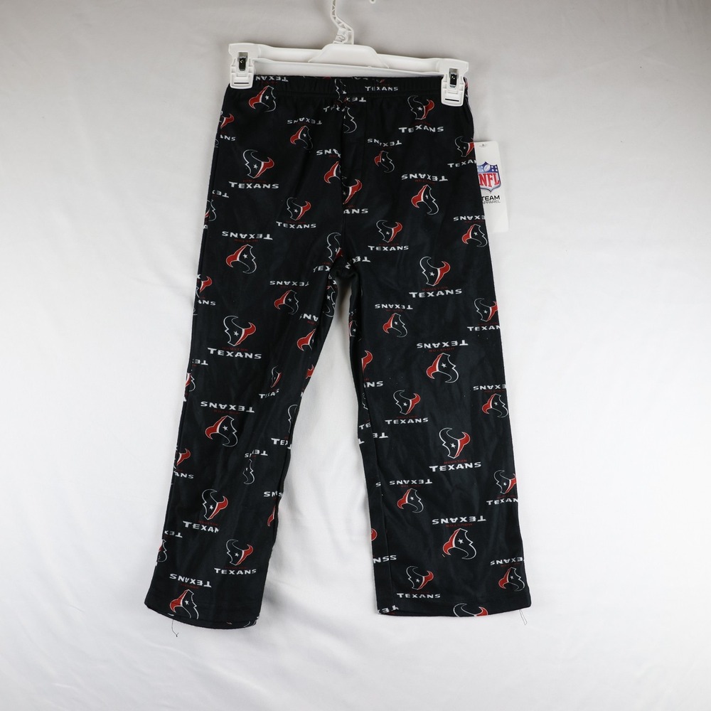 Houston Texans Boys Pajama Pants XS 4/5 Youth Black NFL Football Team Apparel